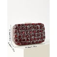 thumbnail image 5 of REMANLAND Women's Satin Evening Clutch with Chain Strap, Red, 5 of 7