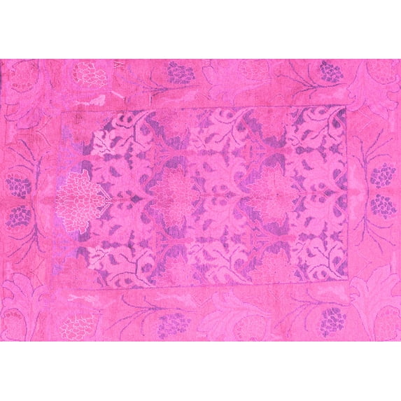 Ahgly Company Indoor Rectangle Oriental Pink Traditional Area Rugs, 4' x 6'