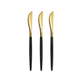 thumbnail image 5 of Black / Gold Orchid Wedding Plastic Plates Party Bundle w/ Black / Gold Plastic Cutlery 120 Pack, 5 of 7