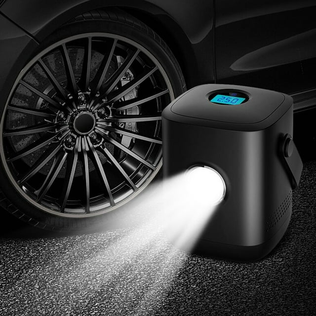 EGNMCR Car Gadgets Gifts, Car Accessories Intelligent Digital Display Car Charging Portable Pump With Light Pump Electric Tire Inflator Pump inflatable pump