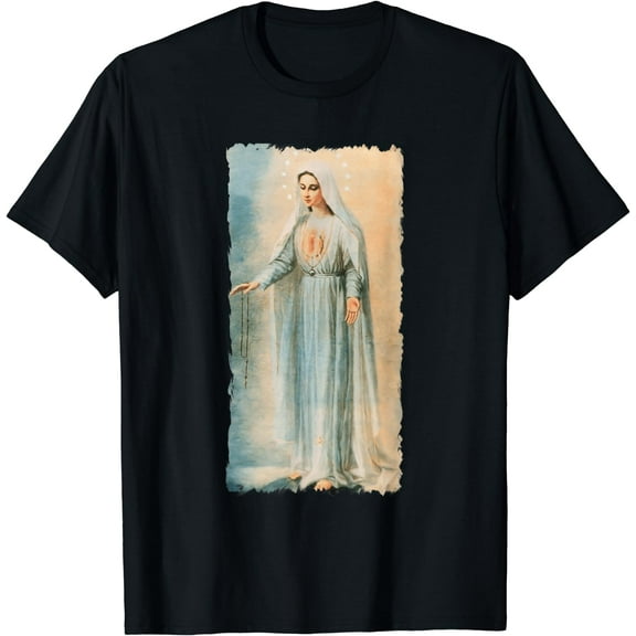 Our Lady of Fatima Virgin Mary Catholic Painting T-Shirt