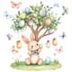 thumbnail image 2 of Decoraciones de Pascua, adornos de Pascua, regalos de Pascua, huevo de Pascua, lindo conejito, árbol, pegatina para ventana de vidrio, pegatina electrostática de plástico, pegatina para ventana, 2 of 9