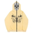 thumbnail image 2 of Sudadera de calavera oscura Y2K europea y americana, sudaderas con capucha para hombres y mujeres, sudadera gótica para parejas Harajuku, sudadera de Cremallera larga de gran tamaño, 2 of 4