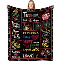 Teacher Gifts Blanket-Teacher Gifts for Women Men-Teacher Appreciation Gifts-Teacher Graduation Birthday Back to School Gifts Throw Blankets 60"x50" -1