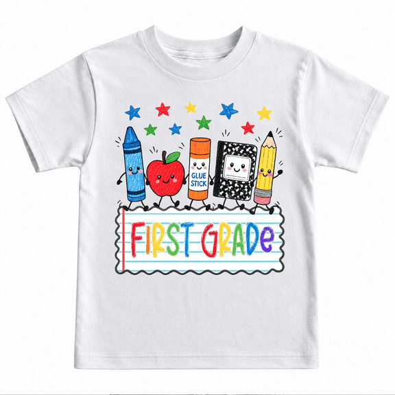 Godmerch Cute Pre-K Characters Back to School Shirt for Kids Youth Graphic T Shirt First Day Tee