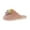 Pink, variant on Womens Cute Multicolor Smiley Flower Decor Fuzzy Mule Slides Thick Fluffy Fur Closed Toe Slip On Comfort Slippers for Cold Weather