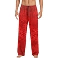 thumbnail image 3 of Christmas Pajamas Pants Mens Elastic Waist Christmas Print Holiday Casual Pants Bottoms Celebrating Xmas Gifts Loose Fit Mens Sleepwear Pajamas Watermelon Red XXL, 3 of 5
