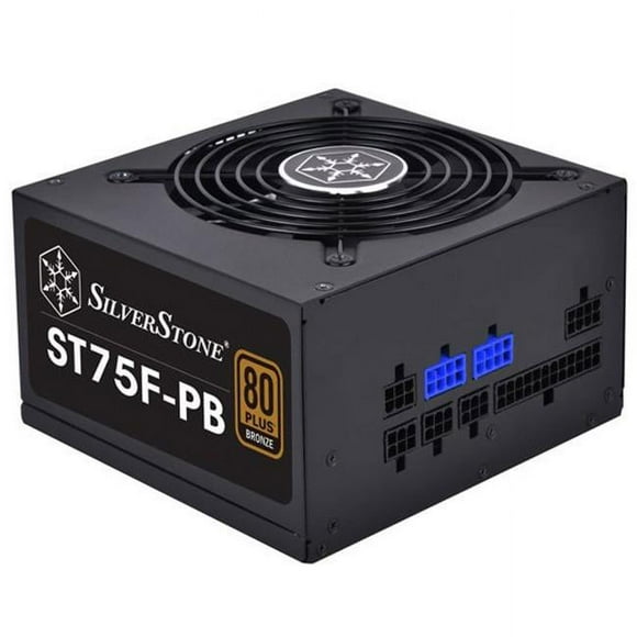 SilverStone Technologies ST75F-PB 750 Watts Atex Alimentation 80 Plus Bronze avec 100 pour Cent de Conception de Câble Modulaire&44; Noir