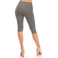 thumbnail image 3 of Women's High Waist Casual Solid Slim Running Yoga Capri Leggings Pants S-3XL (Pack of 2), 3 of 5