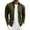 Army Green, variant on Casual Long Sleeve Jacket for Men Solid Color Zipper Round Neck Outwear Lightweight Stretch Cuff Fashion Coat with Pockets