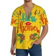 thumbnail image 3 of Honeii 's Bless This Home for men's short-sleeved button-up collared shirt featuring a pocket, perfect for beach vacations, and travel adventures., 3 of 5