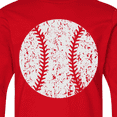 thumbnail image 4 of Inktastic Distressed Baseball in White Long Sleeve Youth T-Shirt, 4 of 5