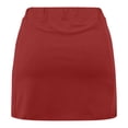 thumbnail image 6 of Moxiu Womens Skorts High Waisted Skirt with Shorts Sports Golf Yoga Underneath Athletic Tennis Skirts with Pockets Tummy Control Red,XXL, 6 of 7