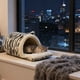 thumbnail image 5 of CaiYueKe Cozy Plush Calming Cat Bed for Indoor Cats, Anti Anxiety Snuggle Cuddler Pet Nest with Removable Washable Cushion, Warm Fluffy Winter Dog Bed for Small Pets, Soft Comfort Sleeping Pod House, 5 of 7