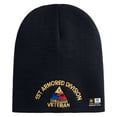 thumbnail image 5 of U.S. Army 1st Armored Division Symbol Embroidered 8 Inch Solid Knit Short Beanie Made in USA - Navy OSFM, 5 of 5