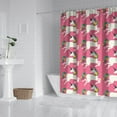 thumbnail image 3 of Mythical Unicorn Shower Curtain, Flying Unicorn & Floral Watercolor Artwork Waterproof Bathroom Drapes 84x72 Inch Includes Hooks, 3 of 5
