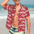 thumbnail image 7 of Fuzoiu Popcorn2 Print Hawaiian Shirt for Men, Summer Beach Casual Short Sleeve Button Down Shirts, Men’s Beach Summer Shirts with Pocket,XX-Large, 7 of 7