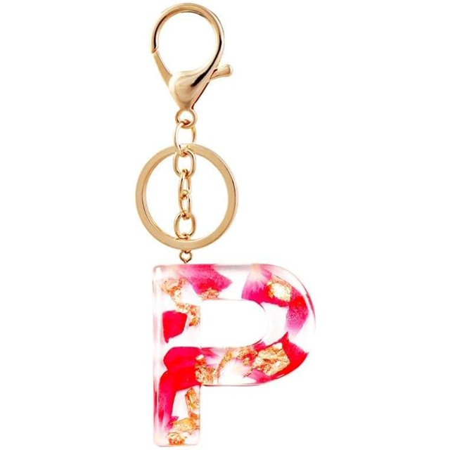 Letter Keychain,26 Letters A-Z Decorative Letter Keychain,Name Keychain for Women Girls Men Teenager Gift