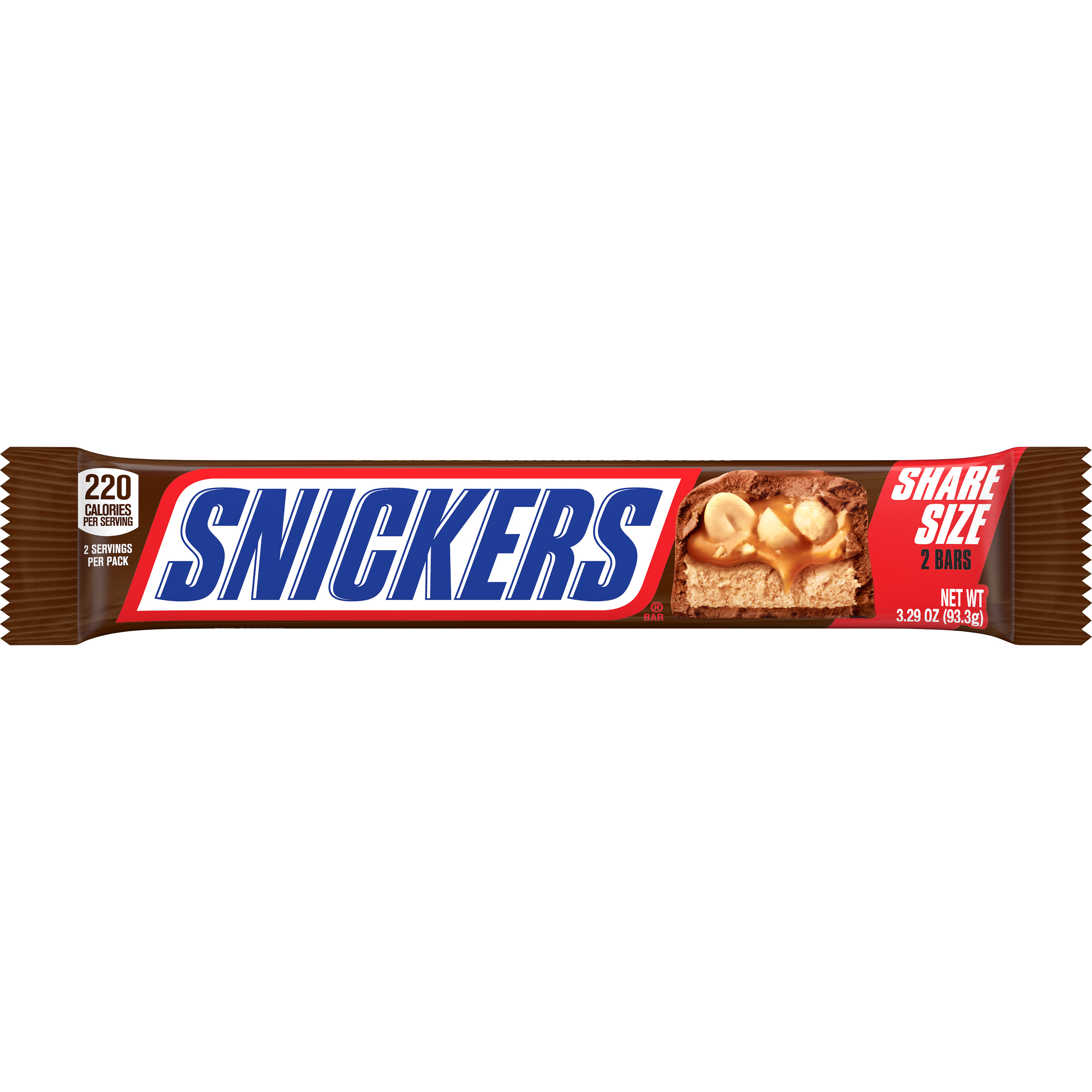 Snickers Milk Chocolate Candy Bars, Share Size - 3.29 oz - Walmart.com