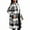 Gray, variant on Coats for Women Spring Fall Classic Grid Coat Lapel Collar Open Front Belted Long Jacket