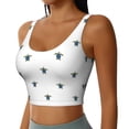 thumbnail image 2 of Goofa Hand Drawn Turtle Printed Sports Bras for Women, High Impact Running Bra Workout Crop Tank Tops Longline Sports Bra Push up-XX-Large, 2 of 9