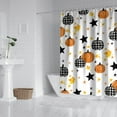 thumbnail image 2 of Shower Curtain for Bathroom Autumn Pumpkin Orange Buffalo Plaid Bathroom Curtain Waterproof Modern Bath Curtain Hooks Included,72x72Inch, 2 of 5