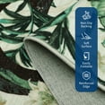 thumbnail image 6 of Assaile 8 x 10 ft Polyester Pearl Velvet Beige Green Rectangular Hallway Bathroom Entryway Kitchen Office Foldable Flower Snake Printed Modern Washable Area Rug, 6 of 8
