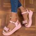 thumbnail image 6 of Anuirheih Women's Summer Sandals Fashion Bow Beach Platform Shoes Sandals Women Clearance(Pink), 6 of 6