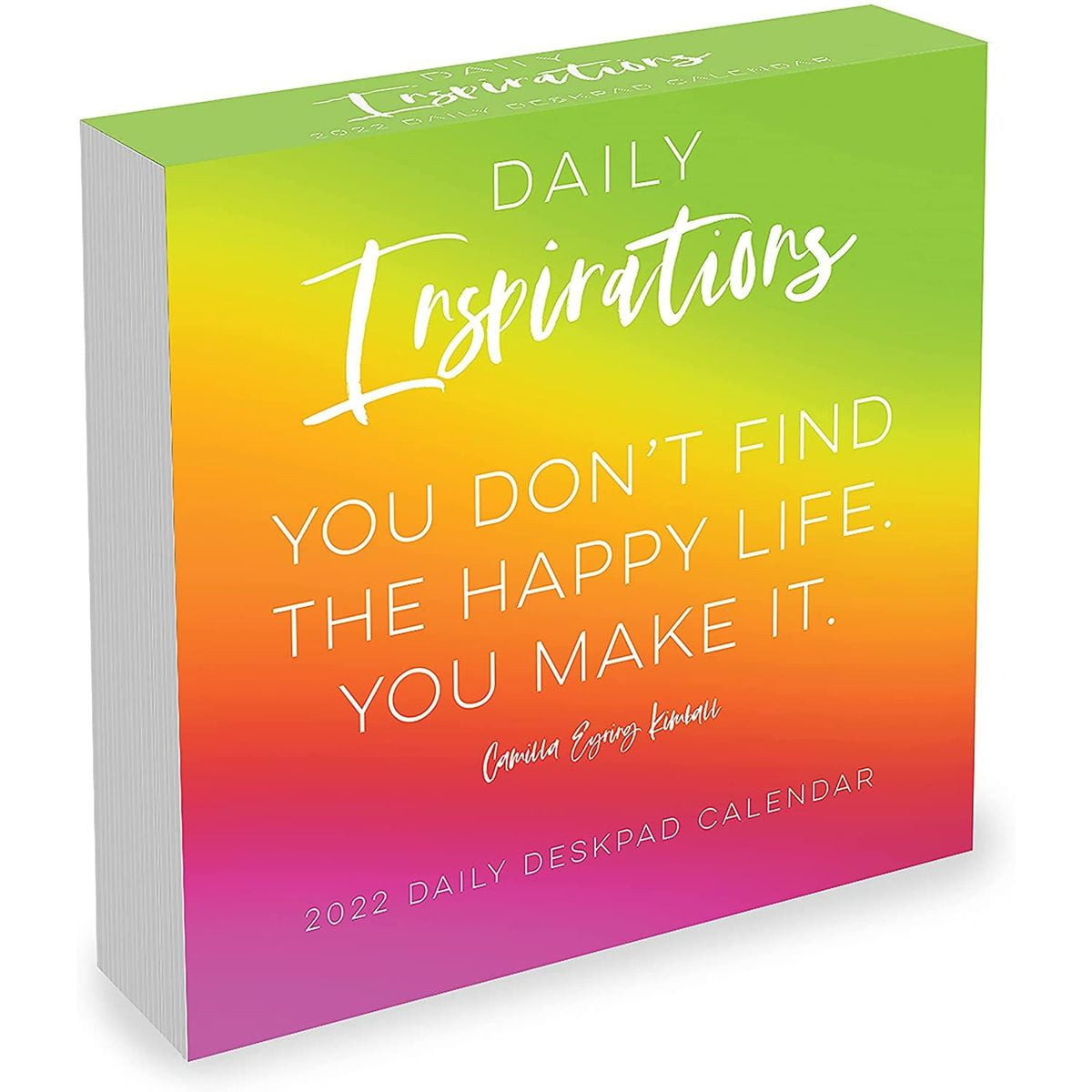 2022 Daily Desktop Calendar, 12 Month, Rainbow Inspirational Quotes Theme,  5.25 X 5.25 In. - Walmart.com
