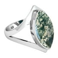 thumbnail image 3 of Natural Moss Agate Women Jewelry 925 Sterling Silver Ring, 3 of 10