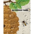 thumbnail image 5 of Pack of 2 Outdoor Pillow Covers, Home is Where Your Honey Bee Beige Waterproof Square Throw Pillowcase Cushion Decorative Pillow Covers for Couch Patio Tent, 24x24 in, 5 of 6