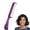 Purple, variant on The Hair Doctor Detangle Comb with Wide-Spaced Rotating Teeth Reduces Hair Damage (Clear Red)