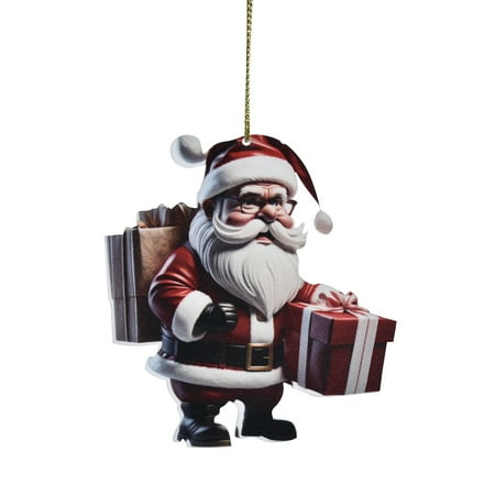 

Eudgs Cartoon Red Santa Car Hanging Home Tree Pendant Christmas Tree Pendant Home Decoration Window Wall Hanging Hanging Living Room Decoration Home Decoration 1piece Stained Glass Birds Window