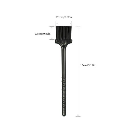 HAVELOR Small Cleaning Brush 5.1 Inch Handle with Soft Bristles Effectively Cleans Dust from Keyboards and Hard-to-Reach Spots(black 1pc)