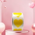 thumbnail image 3 of Tnarru Heart Stickers Decorative Stickers 500Pcs Valentines Day Decor Cards Making Scrapbooking Creative Seal Labels for Anniversary Yellow, 3 of 8