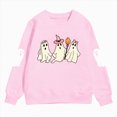 thumbnail image 2 of Futezty Boys Girls Halloween Shirts Kids Ghost Graphic Tees Raglan Long Sleeve T-Shirt 2T-7T, 2 of 7