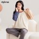thumbnail image 4 of Pijamas de algodón para mujer, Otoño Invierno, mangas largas, pantalones largos, cárdigan con cuello redondo, ropa de dormir Kawaii para mujer, ropa de descanso, 4 of 5