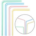 thumbnail image 4 of Uanit 3 Packs Of Straws 300 Pc 300Pieces Colorful Flexible Disposable Plastic Drinking Pipe Multi Colored Striped Bedable, 4 of 8