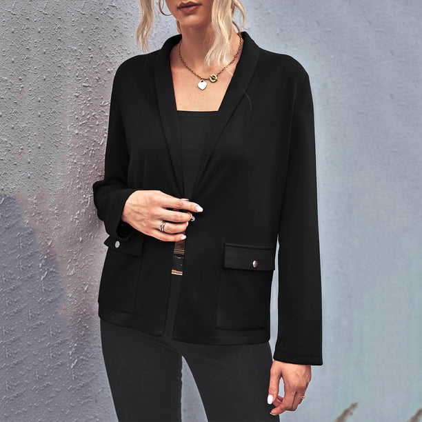 Pntutb Moda Mujer Manga Larga Sólido Turndown Collar Botón tops Trabajo Blusa Rollbacks Pntutb Pntutb-3421