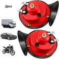 2pc 12V 300DB 510HZ Super Loud Train Horn Waterprooffor Trucks, Cars