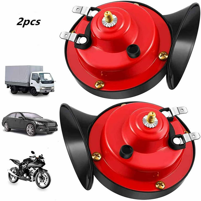  MaxLouder Air Electric Snail Horn, 12V 300DB Super Loud Train  Horn Waterproof for Trucks, Cars, Motorcycle, Bikes & Boats 2PCS :  Automotive