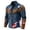 010_Navy, variant on Men's Western Cowboy Denim Shirt, 250th Anniversary Fringe Embroidered Button-Down for Independence Day