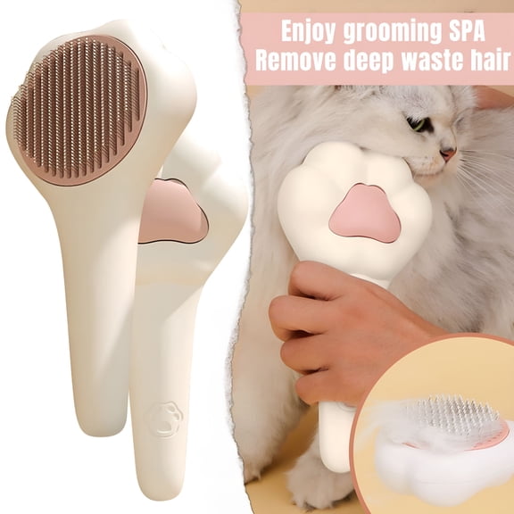 ACDANC Cat Brushes For Indoor Cats, Cat Hair Brush, Cat Brush For Shedding, Cat Shedding Brush 7.5 Inch One-Click Self-Cleaning Grooming Comb for Cats & Dogs Hair Removal