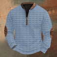 thumbnail image 1 of Blusas y camisas de manga larga con cuello redondo Sudadera con capucha de cuello redondo para hombre Jersey estampado Blusa de poliéster de manga larga para hombre, 1 of 4