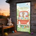 thumbnail image 6 of strola Toys Easter Door Decoration Banner Colorful Spring Holiday Bunny & Eggs Door Cover Sign for Front Door Home Classroom Office Store Large 70x35 Inch, 6 of 6