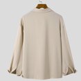thumbnail image 4 of Blusas y camisas de manga larga con cuello en V para hombre, moda informal, cuello alto, camisa de manga larga, blusa con solapa para hombre, 4 of 4