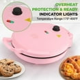 thumbnail image 3 of NutriChef Countertop Pizza Maker | 1500W Non-Stick Electric Pizza Cooker | Make 12" Personal Pizzas, Eggs, Toast & More | Cool-Touch Handles, Compact & Space-Saving | Temp Range 175-400°F | Pink, 3 of 5