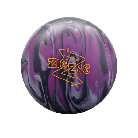Radical Zig Zag Solid Bowling Ball - Black/Purple/Grey 13lbs