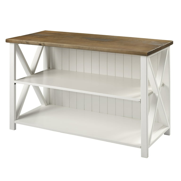 Walker Edison Modern Farmhouse Solid Wood Storage Console Table