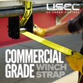 thumbnail image 4 of US Cargo Control 3 Inch x 30 Foot Yellow Replacement Winch Strap with Flat Hook 2 Pack, 4 of 4